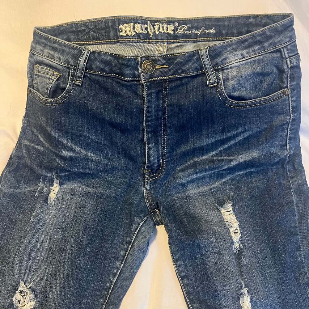 Machine Nouvelle Mode Women’s Distressed Destroyed  Jeans Size 11 Waist 31
